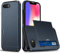 Draamvol for iPhone SE 2022 Case iPhone 8/7 Case with Card Holder Slots Dual Layer Armor Shockproof Wallet Slim Case Hard PU Back Soft TPU Inner Bumper Case for iPhone SE 2022/8/7 Phone Case,Blue