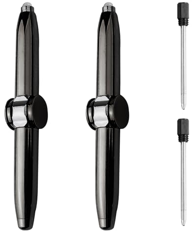 TZQFROCE 2 Stück Fidget Pen Spinning Pen Anti Stress Spinning Pens Fidget Stifte Druckkugelschreiber Schreibwerkzeug Praktischer für Kinder Jugendliche Erwachsene