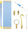 Tire fil Electriques 33cm x 10 Pièces: Jeu de Baguettes Fibre de Verre, Kit Rétractable D’installation pour Cable en Boîtier Plastique