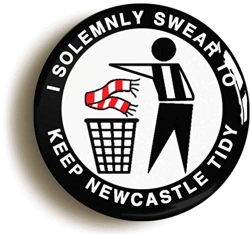 I Solemnly Swear To Keep Newcastle Tidy Fridge Magnet (Circular 2inch / 50mm Diameter)