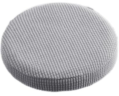 Wambere 2 Stück Runder Hockerbezug Stuhl Staubabdeckung Elastizität Hocker Bezug Drehstuhlhockerbezug Waschbar Hocker überzug Hocker Schonbezüge für 30-40cm Runder Hocker Durchmesser,Grau