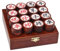 Strategiespiel for 2 Spieler, traditionelles chinesisches Xiangqi-Schach, tragbares Reisebrettspielset mit Blutsandelholzfigur und Lederschachbrett(Wooden Box)