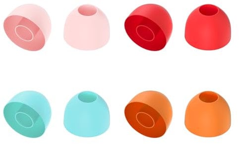 KBEAR Rainbow Eartips Replacement Silicone Eartips 4 Colors 4.00mm Inner Buckle Diameter for Ear Buds Earphones Wireless In Ear Monitor IEM