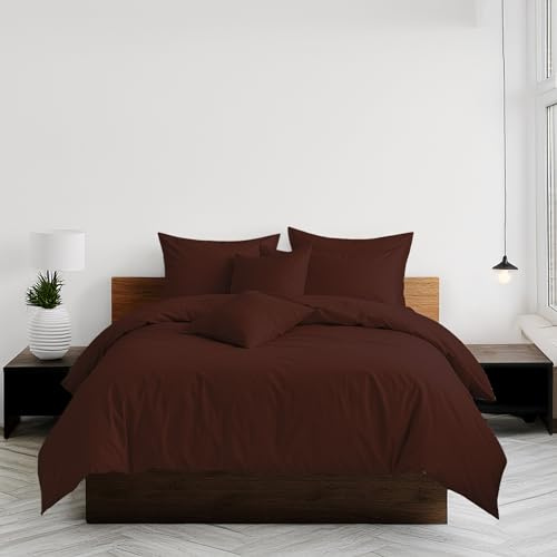 Home Sweet Home UK Plain Dyed Double Size Duvet Cover Sets Soft PolyCotton Duvet Cover Sets Double size With Button Closure Non-Iron Easy Care Bedding with Matching Pillowcases