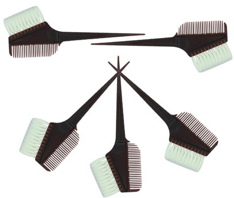 DECOMELODY 5 Stück Teiliges Haarfärbe Pinsel und Kamm Langlebiges Kunststoff haarfärbe tool für DIY und Salon Leicht zu Halten und Anwenderfreundlich für Graue Haarfarbe und Professionelle