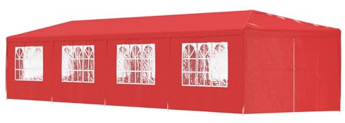 vidaXL Party-Zelt 1200 x 300 x 255 cm Rot PE und Stahl