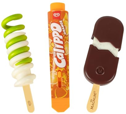 Authentisches Langnese Eiscreme-Spielset von Casdon | Spielzeug-Eiscreme für Kinder ab 2 Jahren | 3 authentische Langnese Eiscremes für fantasievolles Rollenspiel