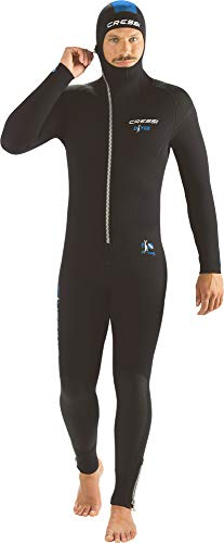 Cressi Diver Man Monpiece Wetsuit 7mm Traje de Buceo, Hombre, Negro/Azul, L/4