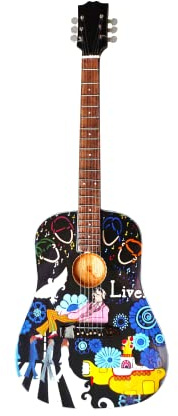 ShopEwebb Miniature Guitar Replica - Famous 4 Beatles Tribute
