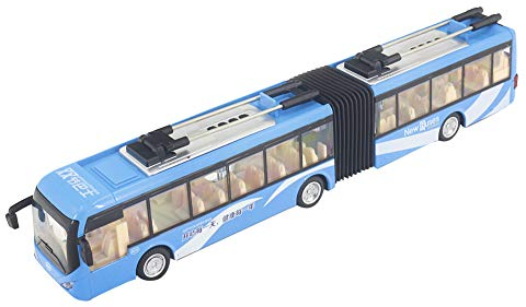 Tnfeeon Großer Gelenkbus im Maßstab 1:48 Druckguss Modellbus mit beweglichen Rädern Sicheres und langlebiges für Kinder(Weiß)