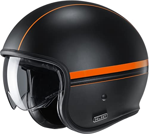 Motorradhelm HJC V30 EQUINOX MC7SF, Schwarz/Orange, XS