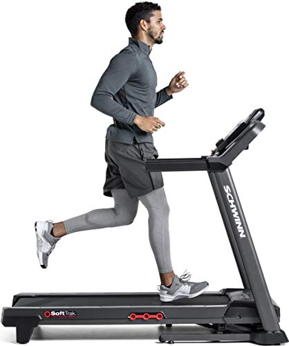 Schwinn 510T Tapis Roulant Pieghevole 16 km/h – SoftTrak Ammortizzato, Inclinazione Elettrica 10%, 16 Programmi, Zwift & Kinomap, SoftDrop Salvaspazio