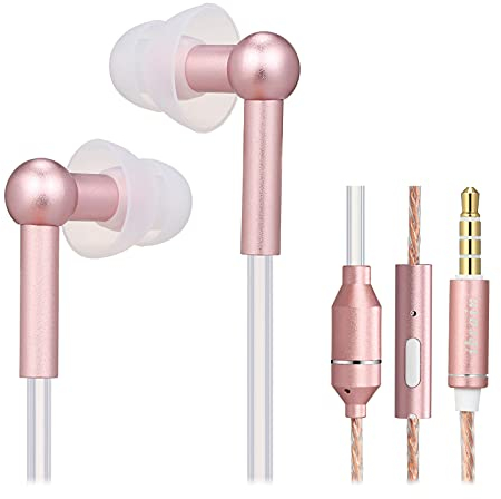 Docooler IBRAIN FC31 Luftschlauch Anti-Strahlung In-Ear-Kopfhörer 3,5 mm Kabelgebundenes Musik-Headset Strahlungsfreier Kopfhörer Rauschunterdrückungs-Lautstärkeregler mit Mikrofon