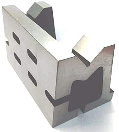 Brand New Graded Caste Iron VEE Angle Plates-Stress Relieved - Work-Holding Clamping Milling Engineering Machine Tools-Heavy Duty (3 x 3 x 5 (75 x 75 x 125 mm) - Slotted)