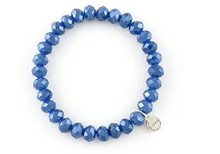 Lizas Schmuckarmband CLARKSVILLE Armband Perlenarmband viele Farben (mittelblau)