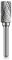 Fraise rotative à tête cylindrique en carbure de tungstène pour le travail du bois, la gravure de foret (double fente, 16 x 25 mm)