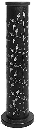 Bitto Räucherstäbchenturm Liam Räucherstäbchenhalter Softstone schwarz/weiß, ca. H: 27 cm