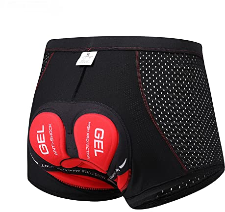 SOLO ACTFIT Herren Radunterhose Radsportshorts Fahrradhosen mit 4D Gel Sitzpolster MTB Radsportunterwäsche Atmungsaktiv Schnelltrocknend Elastische (as3, Alpha, s, Regular, Regular)