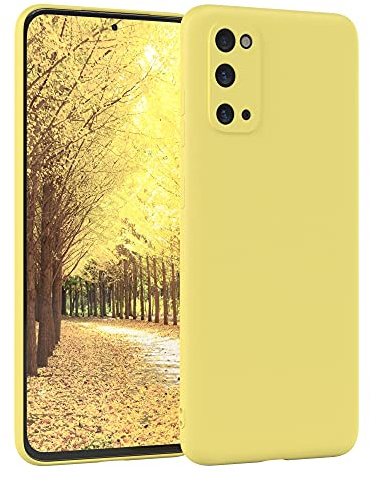 EAZY CASE - Silikonhülle für Galaxy S20 Hülle Silikon Case Gelb weich stoßfeste Handyhülle Schutzhülle mit Kameraschutz Dünn Premium Schutz Cover TPU Phone Bumper in Pastell Hellgelb Matt