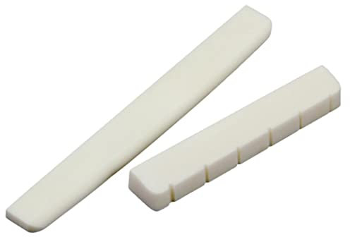 Bridge Natural Buffalo Nut für LP E Gitarren Bass Ersatzset, Weiß, 80x3mm