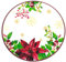 TIENDA EURASIA® Pack 4 Bajo Platos Decorativos de Navidad - Decoración Casa y Mesa - Adornos (63110 - Guirnalda)