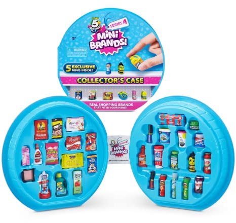 5 Surprise Mini Brands Sammelkoffer Serie 4 Store & Display 30 Minis mit 5 exklusiven Mini's Mystery Real Brands Miniatur-Sammlerstücke von ZURU