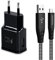 USB Ladegerät Stecker, Schnellladegerät Netzteil mit 2m USB C Kabel kompatibel mit Samsung Galaxy A13 A14 A15 A25 A33 A34 A35 A51 A52 A52S A53 A54 A55 S22 S21 S20 FE S10 S9 S8 AI 4G 5G