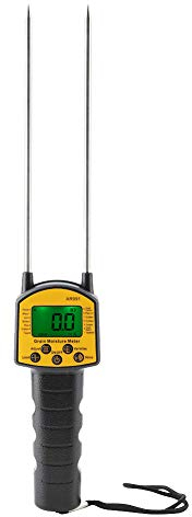 Medidor de Humedad de Heno Portátil, Medidor de Humedad de Grano LCD Digital para Trigo, Maíz, Arroz, Maní, Soja