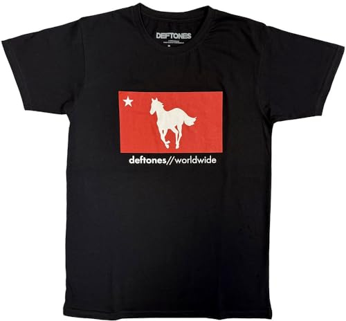 Deftones Unisex Adult Star & Pony Cotton T-Shirt