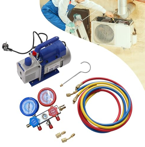 Bomba de vacío 180 W 3CFM bomba de vacío bomba compresor aire acondicionado bomba de vacío para adaptarse a R134a R410a y adaptarse a manguera de 1/4