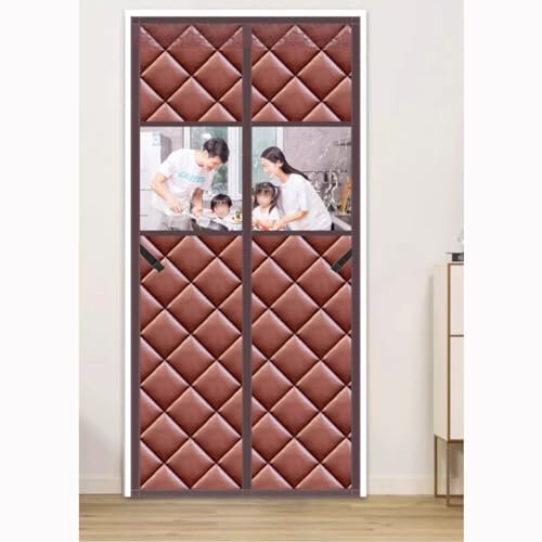 LXURY Insulated Door Curtain Magnetic, Windproof Door Sound Insulation Blanket, Thermal Insulated Door Curtain Winter Doorway, Suitable for Families and Air-conditioned Rooms