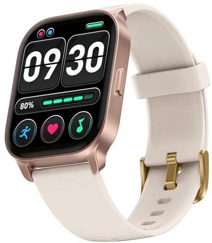 TOOBUR Montre Connectée Homme Femme, Smartwatch avec Podometre, Suivi du Sommeil, Appel et cardiofrequencemetre, 100 Sports, Étanche IP68