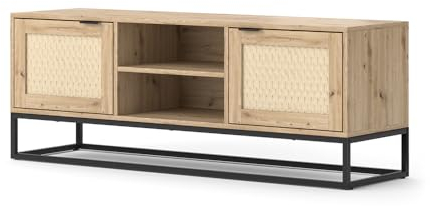 Vicco Lowboard Natal, Eiche, 140 x 52 cm mit 2 Türen