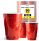 Zuvo Red Plastic Party Cups 12 Oz – Pack of 50 Durable, Stackable Disposable Cups for Events & Gatherings