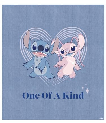 Komar Wandbild- Stitch One of a Kind - Größe 30 x 40 cm - Disney, Wandbild, Kunstdruck, Poster, Kinderzimmer, Blau