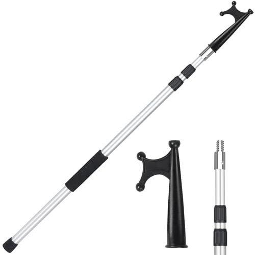 campMax 3.6m Telescopic Boat Hook Aluminium Heavy Duty, for Docking Boat Hook Floating, Anti slip handle design, essential ship accessories