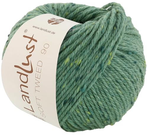 LANA GROSSA Landlust Soft Tweed 90 | Klassisch verzwirntes Tweedgarn aus Schurwolle mit mehrfarbigen Noppen | Handstrickgarn aus 100% Merinowolle | 50g Wolle zum Stricken & Häkeln | 90m Garn FB27