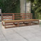 Sufrk Outdoor-Sofa 3-Sitzer Honigbraun Massivholz Kiefer TerrassenmöBel Balkon Lounge TerrassenbäNke BäNke Baumbank