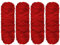 YINVA Chenille Wolle zum Häkeln 400g(4pcs×100g) Chenille Wolle Flauschige Wolle Velvet Weiche Plüschwolle Häkelwolle für Anfänger Dicke Wolle Zum Stricken-Rot