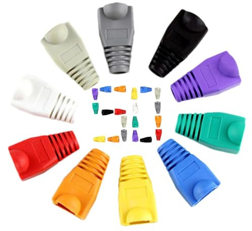 Zuasdvnk Gaine de tête de câble RJ45, gaine de connecteur RJ45, gaine de protection pour tête en, connecteur de câble réseau Ethernet, gaine de tête en pour câble