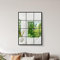 NIMURY Miroir Fenêtre Noir 51 x 71 cm, Miroir Décoratif à Grille en Métal, Miroir Mural Rectangulaire pour Salle de Bain, Salon, Couloir