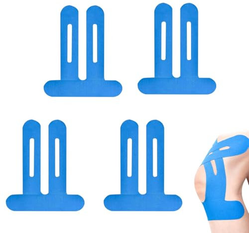 IKOPFLN 4 Stück Blau Kinesiologie Tape, Knie Kinesiotape, Kinesiotapes Vorgeschnitten für den Knieschutz beim Sport, Tapen, Kinesiologie-tape - Blau