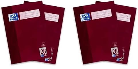 Oxford Schulheft A4, 16 Blatt, Lineatur 28, kariert, 2 Stück (Packung mit 2)
