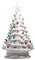 ANHATUIV Ceramic Christmas Tree Table Decoration Light up Christmas Tree Aesthetic Room Home Decor with Star Topper Multicolor Vintage Christmas Kitchen Shiny Home Holidays Decor Bulb and Star (B)