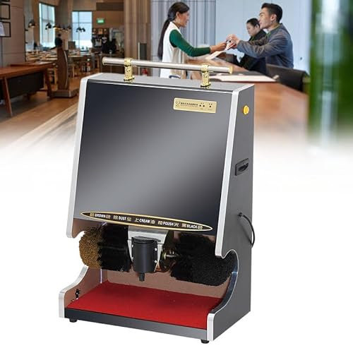 WEIMILOR Machine à cirer Les Chaussures à Induction entièrement Automatique, Machine à cirer Les Chaussures Automatique pour Les ménages, Machine à cirer Les Chaussures en Titane électrique