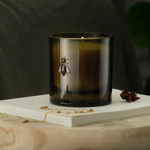 La Rochère Abeille – Duftkerze Feige 200 g | 55 h | Raps & Soja | Baumwolldocht | Olivglas