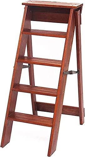 OZBME Marchepied Pliant en Bois pour Cuisine, Petit marchepied, Tabouret à Chaussures Portable d'intérieur/Support de Fleurs, Robuste et Stable (Couleur Bois)