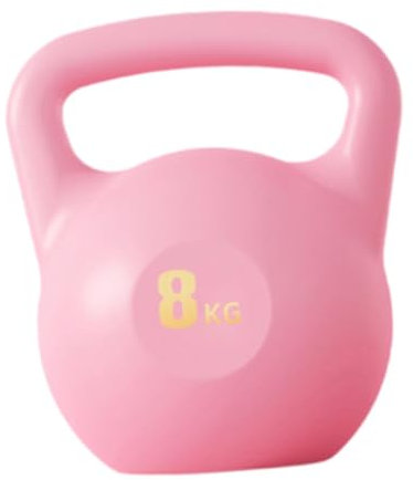 QSTDGVPW Selbstbefüllte Kettlebell für Heimfitness Und Training, Rosa 8kg