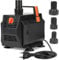 SWAWIS Bomba de Agua Sumergible 60W 3500L/H Bomba Acuario Anfibia Caudal Ajustable con Filtro y 3 Boquillas para Acuarios, Estanques, Fuentes