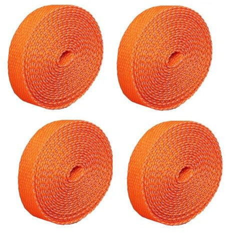 Rfeeuubft Schrumpfbarer Geflochtener Kabelschlauch, Isolierung, Feuerfester Schutzschlauch für Schrumpfschlauch, Kabelabschluss, Orange